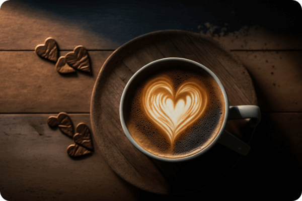 Coffee With a Heart Drawn in It