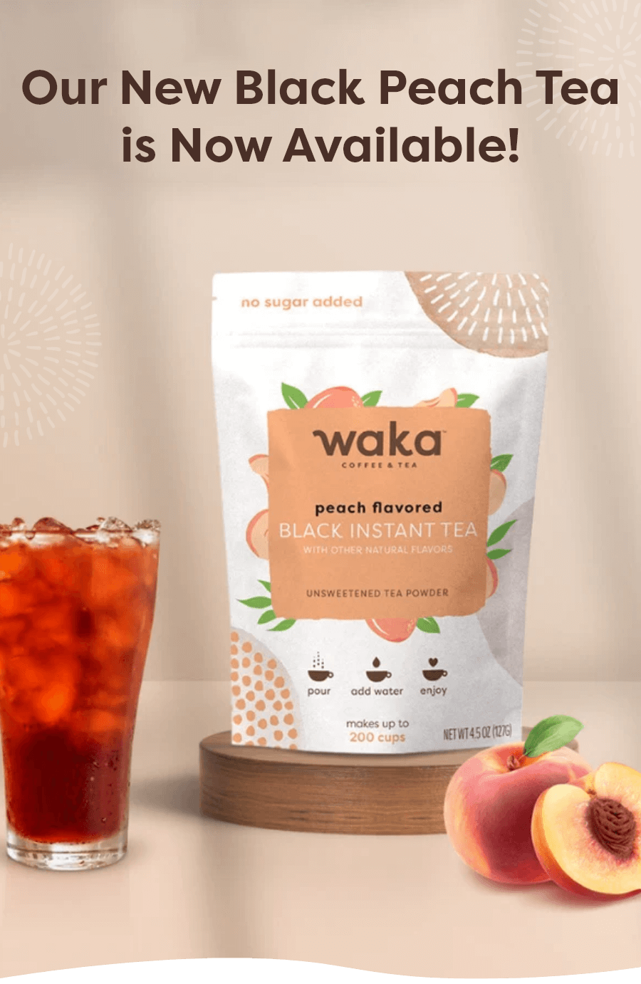 Introducing: Peach Flavored Black Instant Tea 