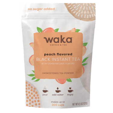 Unsweetened Peach Flavored Black Instant Tea 4.5 oz Bag