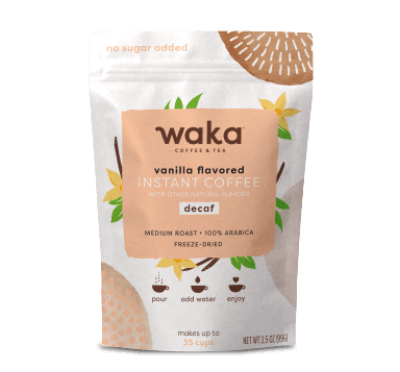 Unsweetened Decaf Vanilla Flavored Premium Instant Coffee 3.5 Oz Bulk Bag | Image
