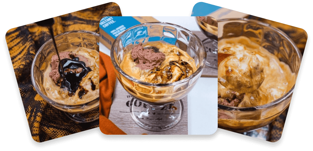 Boozy Affogato with Chocolate Cream