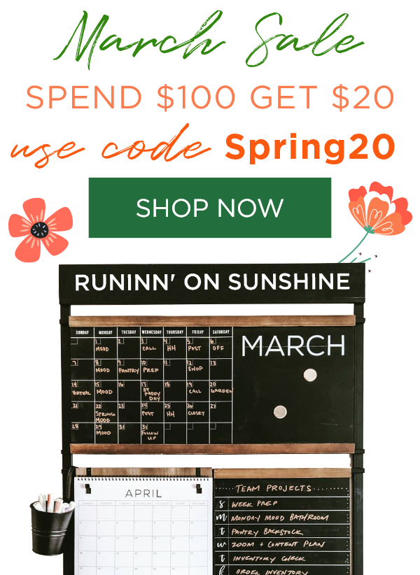 March Sale | Spend $100 Get $20 | Use Code Spring20 [Shop Now]