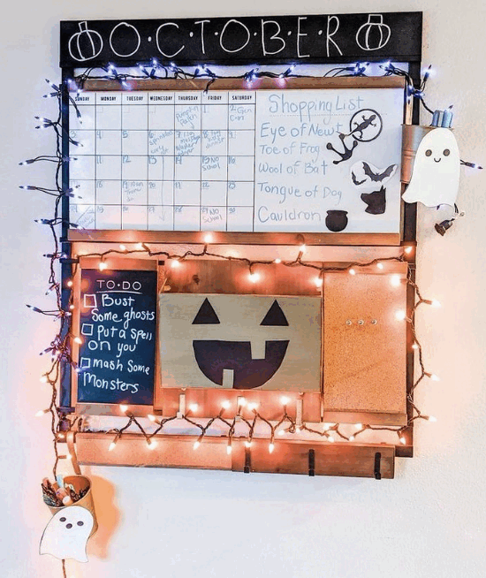 1Thrive Wall Organizers Decorated for Halloween