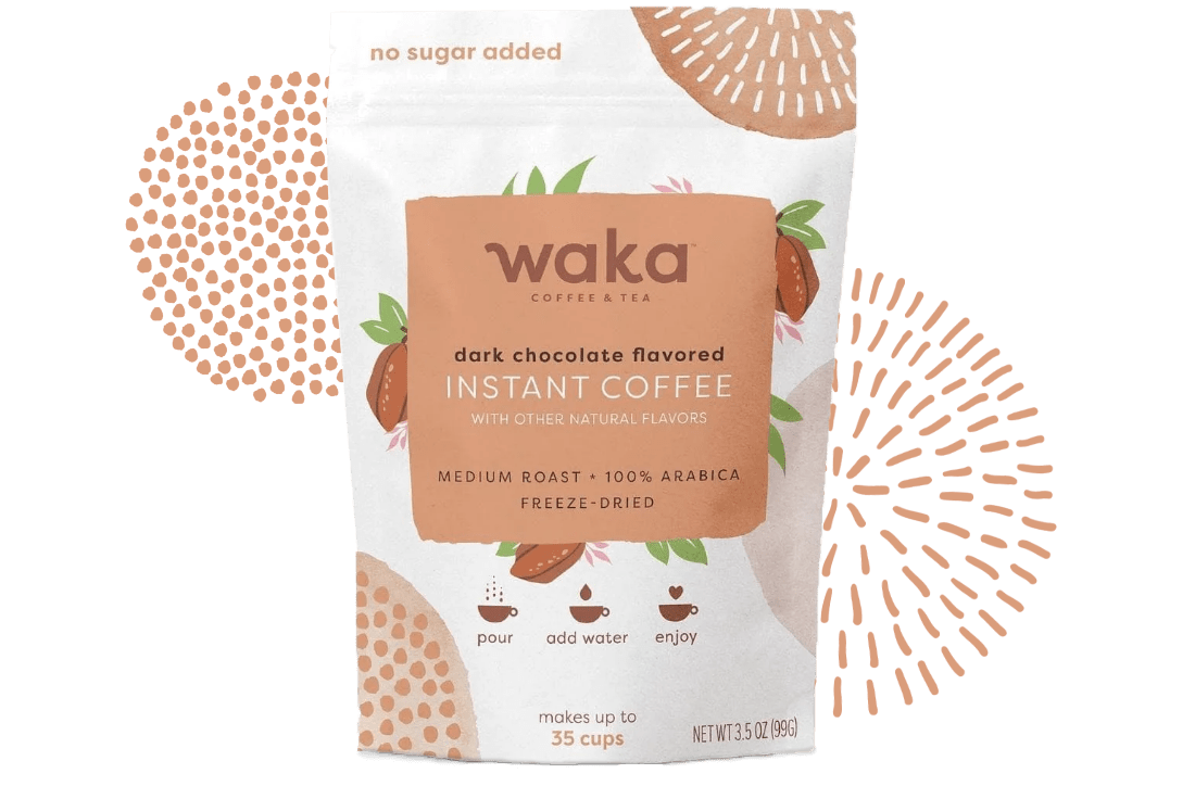 Unsweetened Dark Chocolate Mocha Flavored Premium Instant Coffee 3.5 oz Bulk Bag