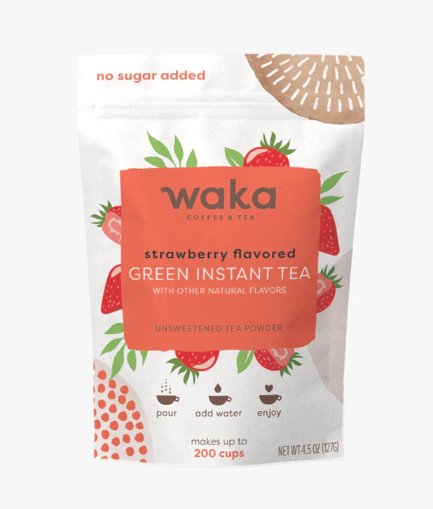 Unsweetened Strawberry Flavored Green Instant Tea 4.5 oz Bag