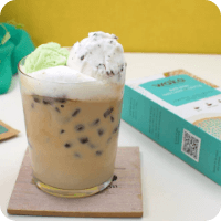 Coffee Cube Latte With Ice Cream