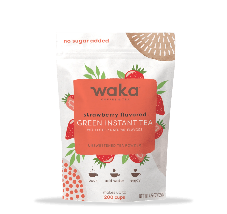 Unsweetened Strawberry Flavored Green Instant Tea 4.5 oz Bag image