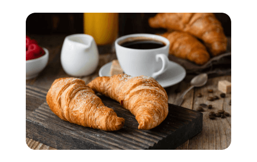 Coffee and croissants