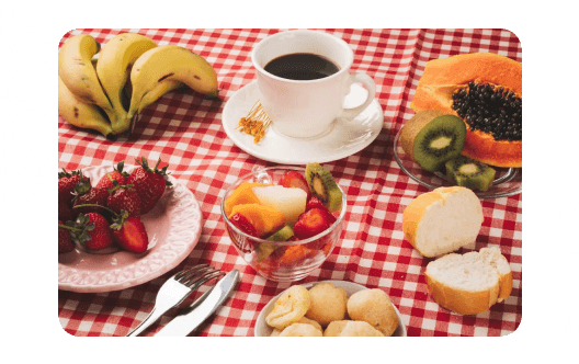 Coffee and fruit