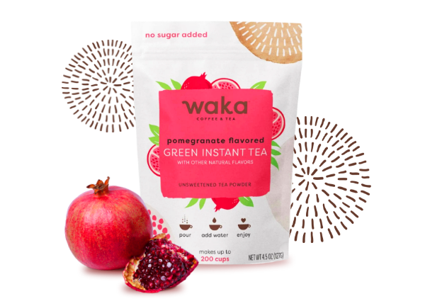 Unsweetened Pomegranate Flavored Green Instant Tea 4.5 oz Bag