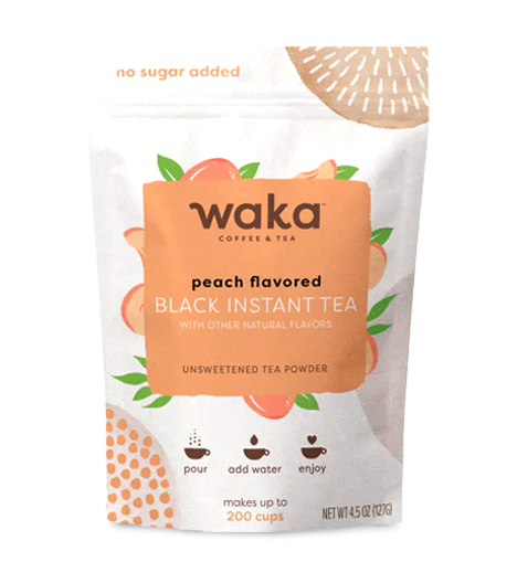 Unsweetened Peach Flavored Black Instant Tea