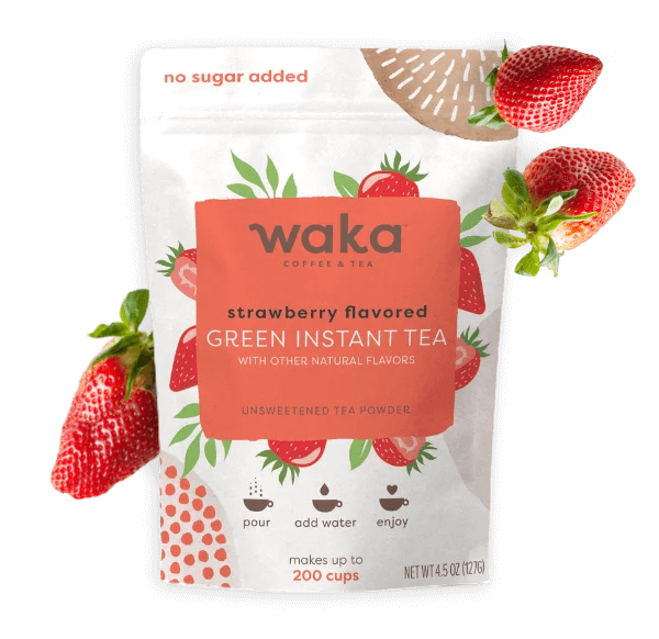 Unsweetened Strawberry Flavored Green Instant Tea 4.5 oz Bag