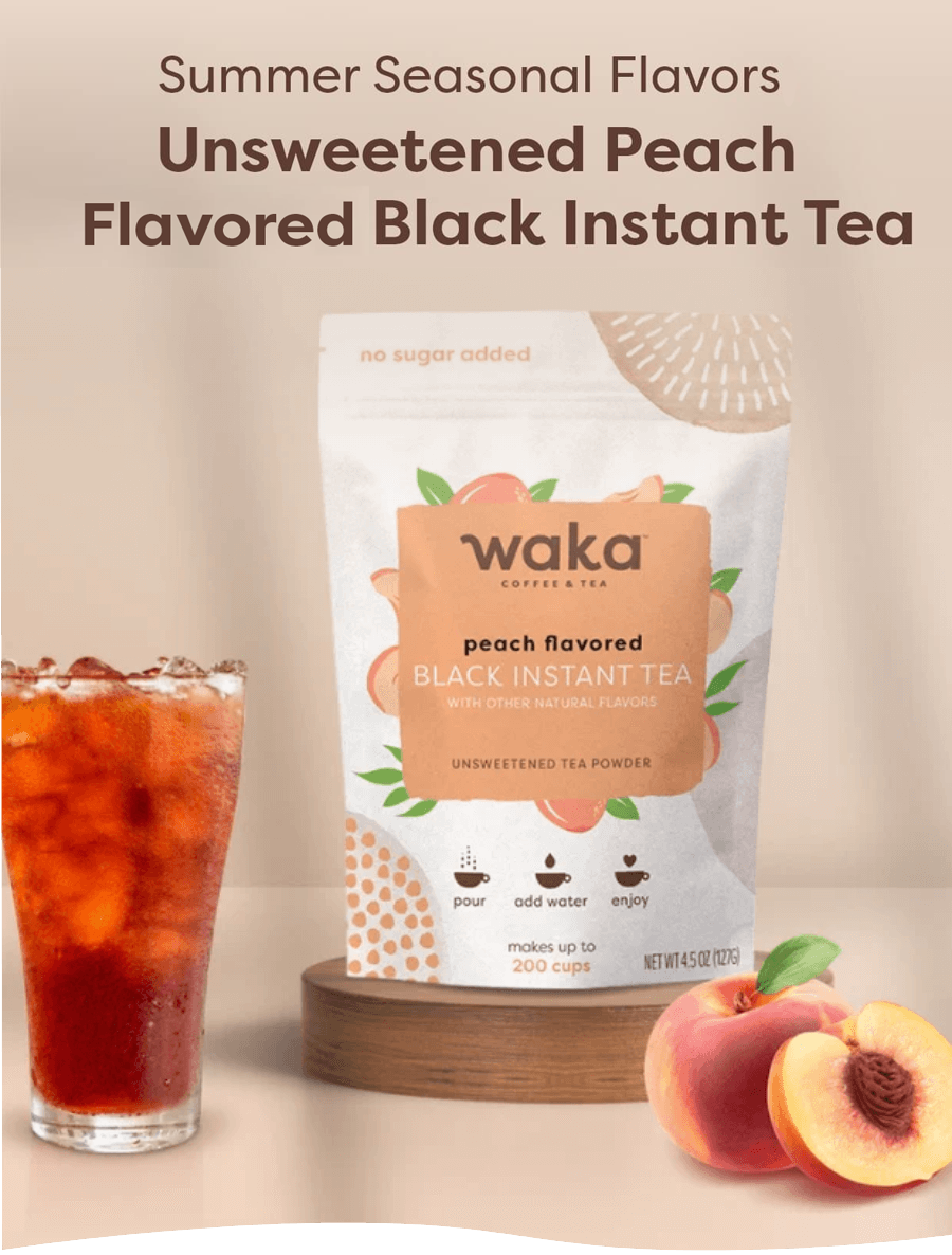 Summer Seasonal Flavors: Unsweetened Peach Flavoured Black Instant Tea