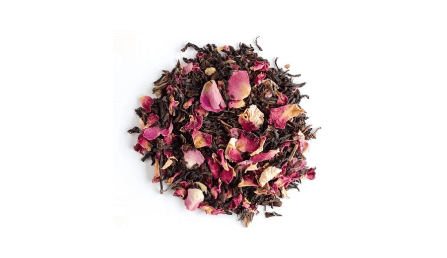 Dried Rose Green Tea Leaves