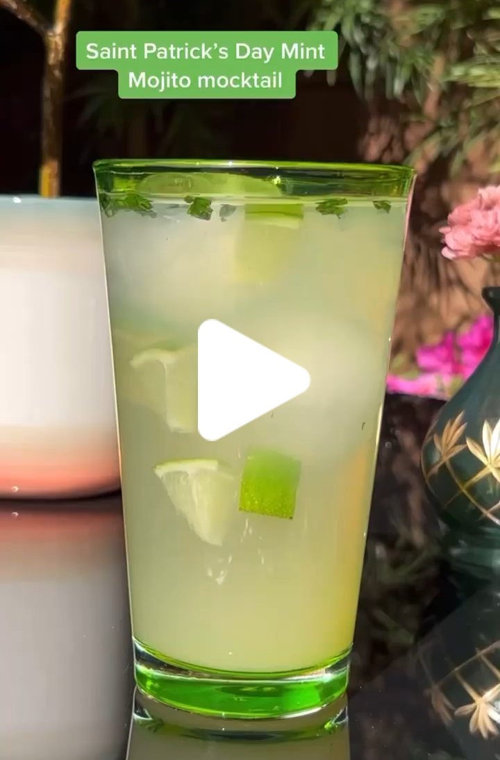 Saint Patrick's Day Mint Mojito Mocktail