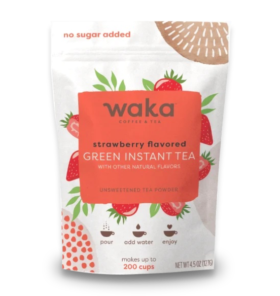 Unsweetened Strawberry Flavored Green Instant Tea 4.5 oz Bag