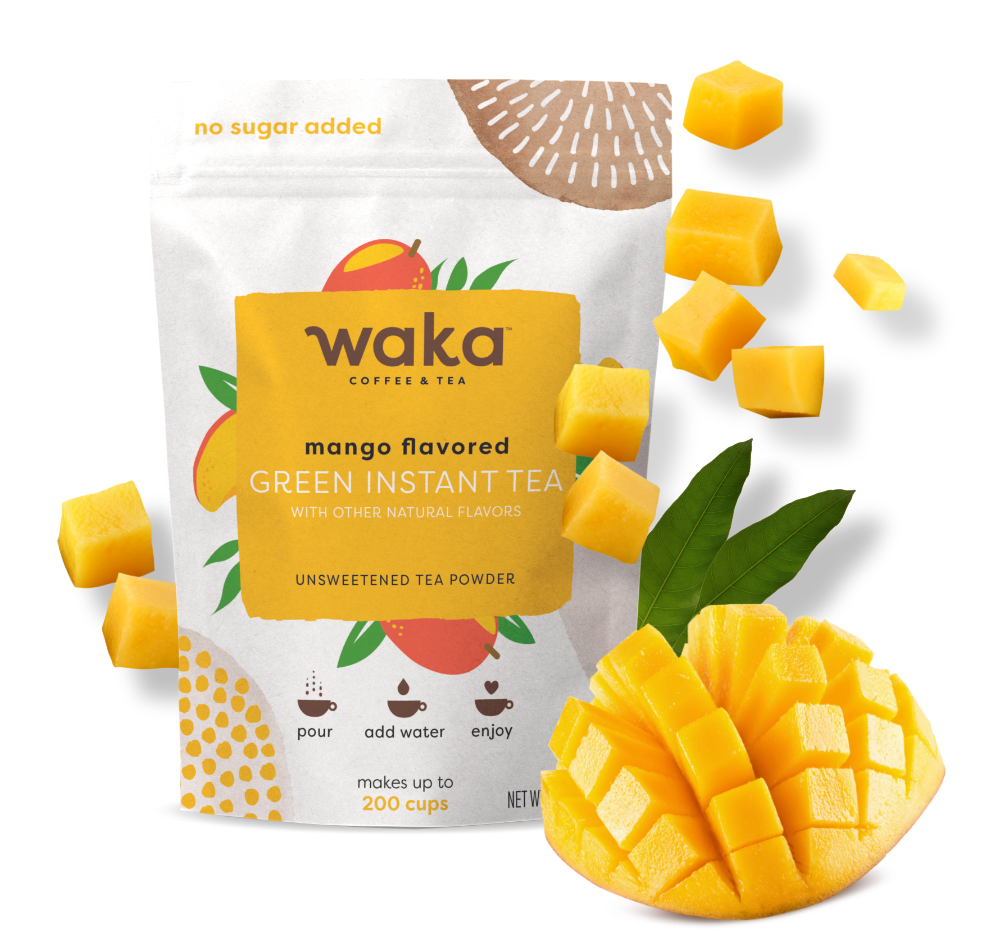 Unsweetened Mango Flavored Green Instant Tea 4.5 oz Bag