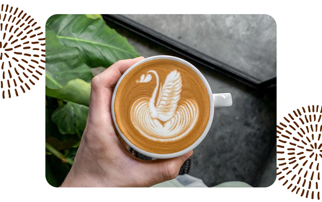 Winged Swan Latte Art