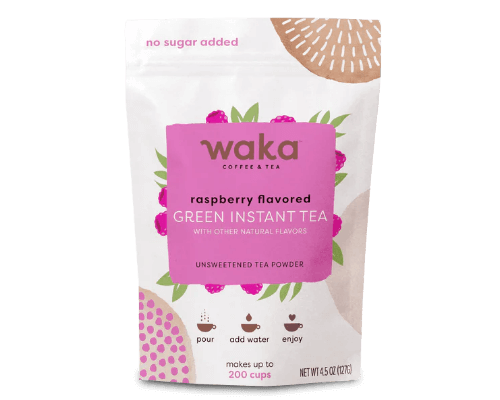 Unsweetened Raspberry Flavored Green Instant Tea 4.5 oz Bag | Image