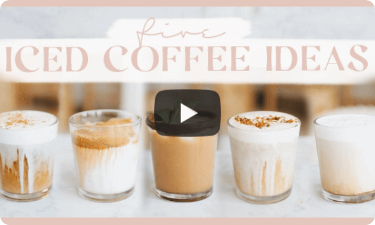 Iced Coffee Ideas You Can Make at Home | Mint Mocha, Toasted Coconut, Salted Cold Foam & More! | Video