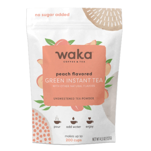 Unsweetened Peach Flavored Green Instant Tea 4.5 oz Bag